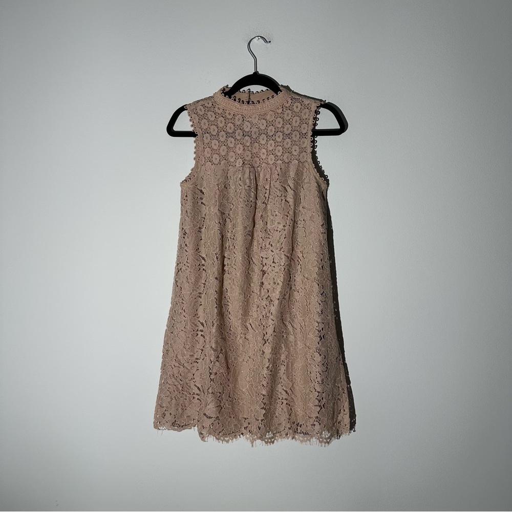 Xhilaration tan lace dress size S